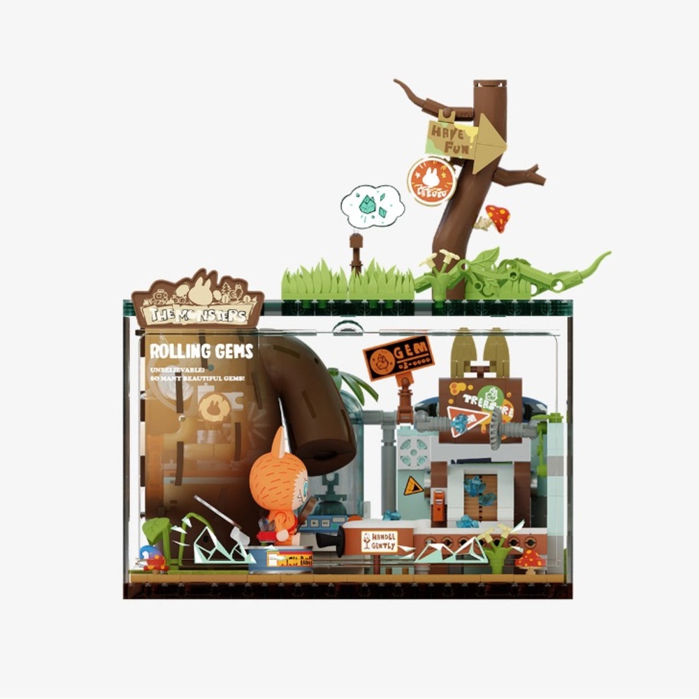 ROLLING GEMS - Pop Mart THE MONSTERS Labubu Forest Secret Base Pop Blocks Set